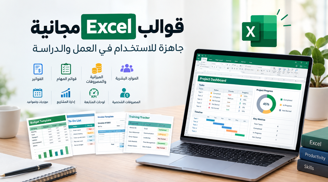 قوالب Excel مجانية جاهزة للاستخدام في العمل والدراسة